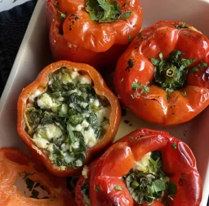 🫑 Receta Fácil Pimentón Relleno de Espinaca